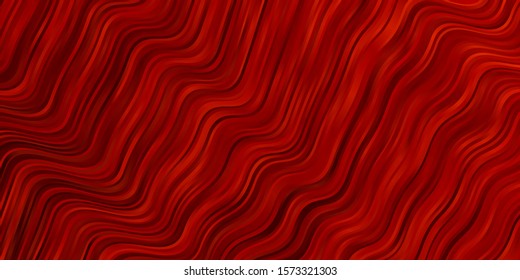 Light Orange vector texture with circular arc. Colorful illustration in circular style with lines. Pattern for ads, commercials.