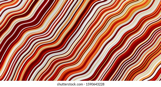 Light Orange vector texture with circular arc. Colorful illustration with curved lines. Best design for your posters, banners.