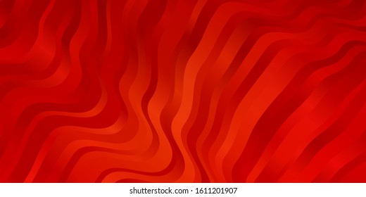 Light Orange vector texture with circular arc. Illustration in abstract style with gradient curved.  Best design for your ad, poster, banner.