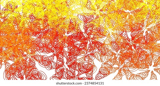 Light orange vector texture with circular arc. Gradient illustration in simple style with bows. Template for cellphones.