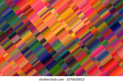Light Orange vector texture with colored lines. Modern geometrical abstract illustration with staves. The template can be used as a background.