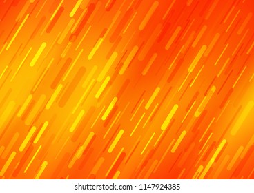 Light Orange vector texture with colored lines. Modern geometrical abstract illustration with staves. The pattern can be used for busines ad, booklets, leaflets