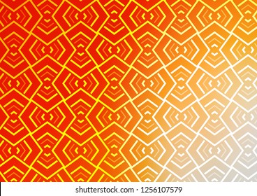 Light Orange vector texture with colored lines. Lines on blurred abstract background with gradient. Smart design for your business advert.