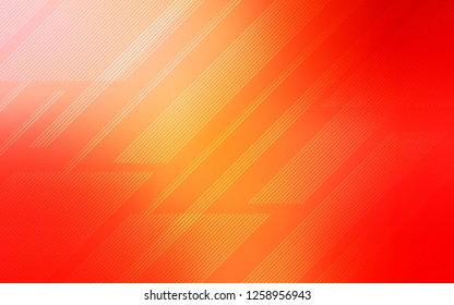 Light Orange vector texture with colored lines. Glitter abstract illustration with colored sticks. Template for your beautiful backgrounds.