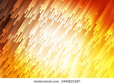 Light Orange vector texture with colored lines. Lines on blurred abstract background with gradient. Pattern for ads, posters, banners.