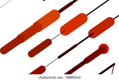 Light Orange vector texture with colored capsules. Decorative shining illustration with lines on abstract template. The pattern can be used as ads, poster, banner for medicine.