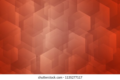 Light Orange vector texture with colorful hexagons. Illustration with set of colorful hexagons. Beautiful design for your business advert.