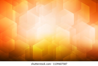 Light Orange vector texture with colorful hexagons. Design in abstract style with hexagons. Pattern can be used for landing pages.