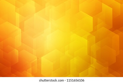 Light Orange vector texture with colorful hexagons. White background with colorful hexagons. New design for website's poster, banner.
