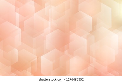 Light Orange vector texture with colorful hexagons. Illustration with set of colorful hexagons. Pattern can be used for landing pages.