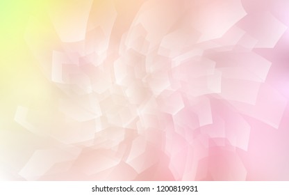 Light Orange vector texture with colorful hexagons. Illustration of colored hexagons on white surface. Pattern for ads, leaflets.