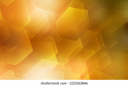 Light Orange vector texture with colorful hexagons. Design in abstract style with hexagons. Pattern can be used for landing pages.