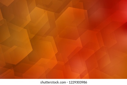 Light Orange vector texture with colorful hexagons. Illustration with set of colorful hexagons. Pattern for texture of wallpapers.