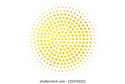 Light Orange vector texture with colorful hexagons. Glitter abstract illustration in hexagonal style. Pattern for texture of wallpapers.