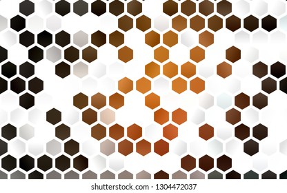 Light Orange vector texture with colorful hexagons. Design in abstract style with hexagons. Pattern can be used for landing pages.