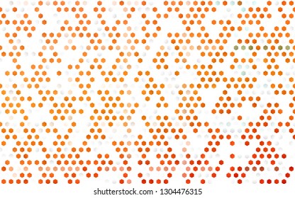 Light Orange vector texture with colorful hexagons. Illustration of colored hexagons on white surface. Beautiful design for your business advert.