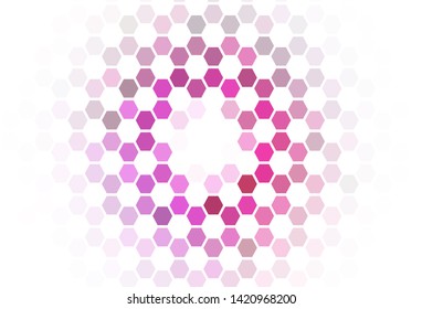 Light Orange vector texture with colorful hexagons. Colorful hexagons on blur backdrop. New template for your brand book.