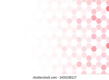Light Orange vector texture with colorful hexagons. Illustration with set of colorful hexagons. Design for your business advert.