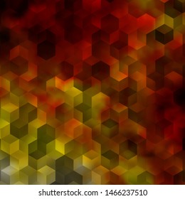 Light Orange vector texture with colorful hexagons. Blur background with colorful hexagons. Pattern for landing pages.