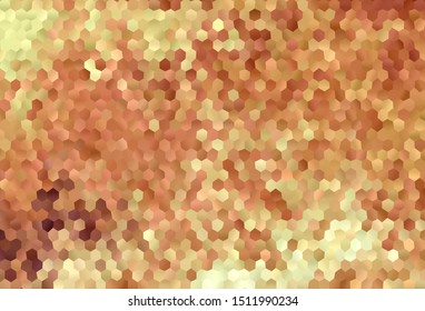 Light Orange vector texture with colorful hexagons. Illustration with set of colorful hexagons. Pattern for ads, leaflets.