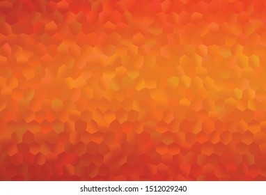 Light Orange vector texture with colorful hexagons. Colorful hexagons on abstract backdrop. New design for website's poster, banner.