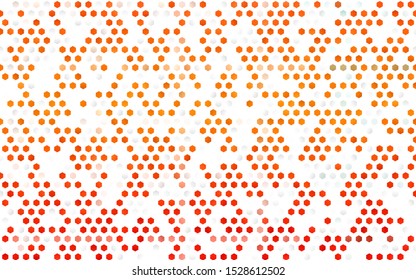 Light Orange vector texture with colorful hexagons. Design in abstract style with hexagons. Beautiful design for your business advert.