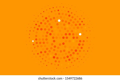 Light Orange vector texture with colorful hexagons. Illustration of colored hexagons on white surface. New design for website's poster, banner.