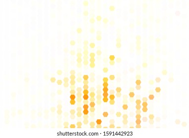 Light Orange vector texture with colorful hexagons. Blur background with colorful hexagons. Pattern for your ad, booklets.