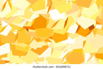 Textura vectorial de naranja claro con hexágonos coloridos. Ilustración abstracta con hexágonos coloridos. Diseño para su anuncio comercial.