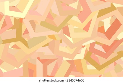 Textura vectorial de naranja claro con hexágonos coloridos. Desenfoque del fondo con hexágonos coloridos. Patrón de textura de papel pintado.