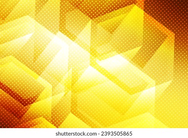 Light Orange vector texture with colorful hexagons. Design in abstract style with hexagons. Design for website posters, banners.