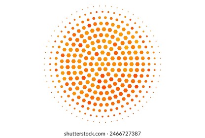 Light Orange vector texture with colorful hexagons. Illustration of colored hexagons on white surface. New design for website's poster, banner.