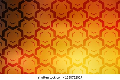 Light Orange vector texture with curved lines. Modern gradient abstract illustration with bandy lines. Pattern for your business design.