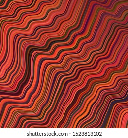 Light Orange vector texture with curved lines. Brand new colorful illustration in simple style. Brand new design for your ads, poster, banner.