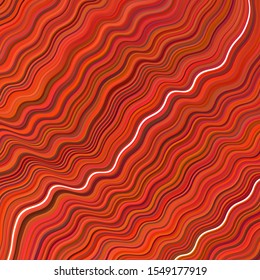 Light Orange vector texture with curved lines. A shining illustration, which consists of curved lines. Pattern for your business design.
