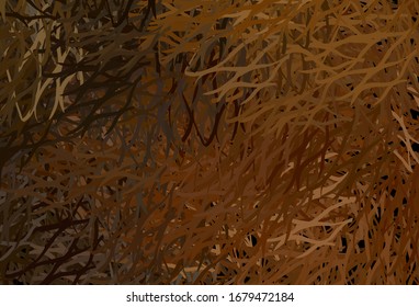 Light Orange vector texture with curved lines. A completely new colorful illustration in simple style. Pattern for your business design.