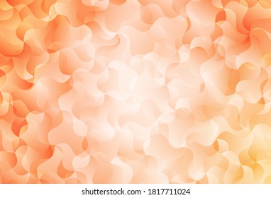 Light Orange vector texture with curved lines. Modern gradient abstract illustration with bandy lines. A sample for your ideas.