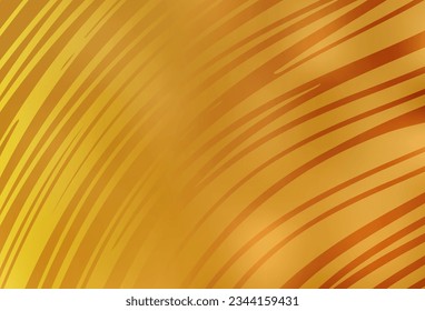 Light Orange vector texture with curved lines. Colorful illustration in abstract style with gradient. Texture for booklets, leaflets.