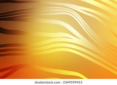 Light Orange vector texture with curved lines. A shining illustration, which consists of curved lines. A sample for your ideas.