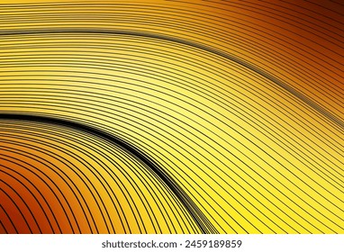 Light Orange vector texture with curved lines. Colorful illustration in abstract style with gradient. Pattern for your business design.
