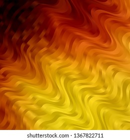 Light Orange vector texture with curves. Colorful illustration with curved lines. Design for your business promotion.