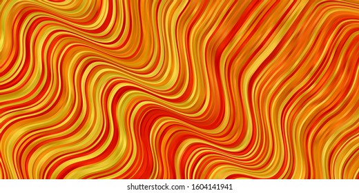 Light Orange vector texture with curves. Colorful illustration, which consists of curves. Pattern for websites, landing pages.