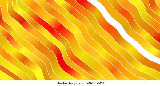 Light Orange vector texture with curves. Abstract illustration with gradient bows. Pattern for commercials, ads.