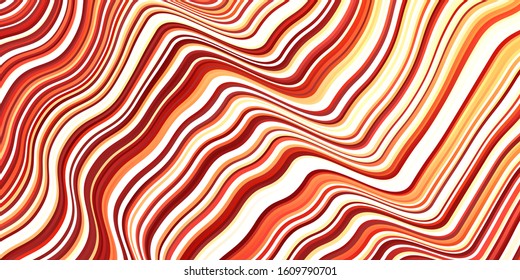 Light Orange vector texture with curves. Illustration in halftone style with gradient curves. Smart design for your promotions.