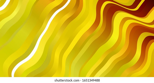 Light Orange vector texture with curves. Colorful illustration in circular style with lines. Pattern for ads, commercials.