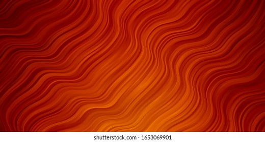 Light Orange vector texture with curves. Colorful illustration with curved lines. Template for your UI design.