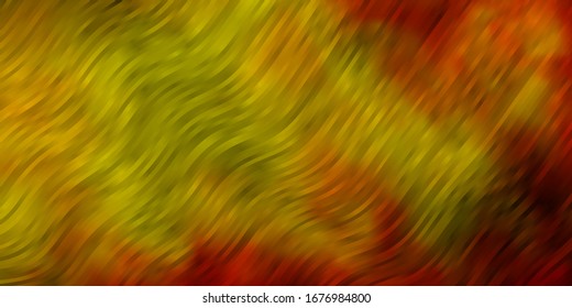 Textura vectorial de naranja claro con curvas. Ilustración abstracta con arcos degradados. Patrón para sitios web, páginas de inicio.