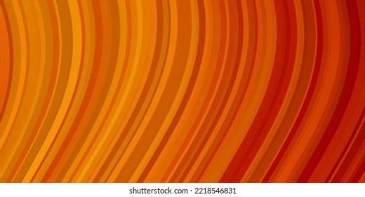 Light Orange vector texture with curves. Colorful illustration with curved lines. Smart design for your promotions.