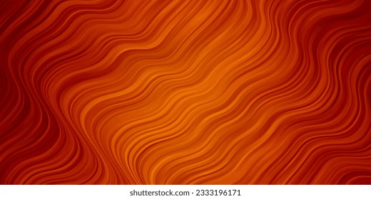 Light Orange vector texture with curves. Colorful illustration with curved lines. Template for your UI design.
