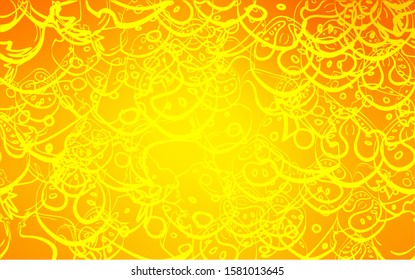 Light Orange vector texture with delicious snacks. Blurred decorative design of snacks in doodle style. Doodle design for your business advert of cafes.